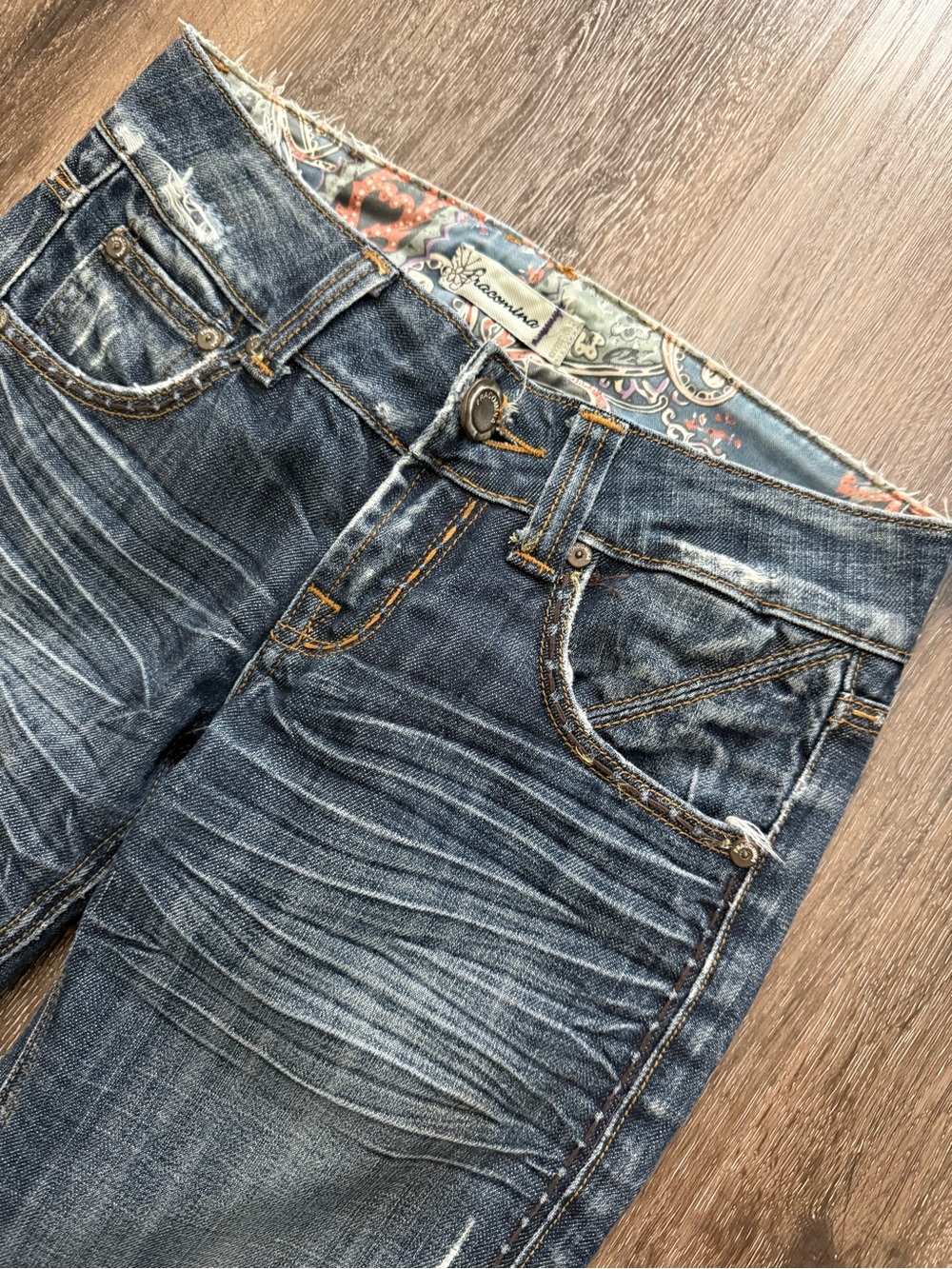 Fracomina made in Italy Etro Style Washed Blue Straight Cropped Leg Jeans